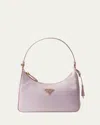 Prada Re-edition 2005 Mini Nylon Shoulder Bag In F0wzt Alabastro 1