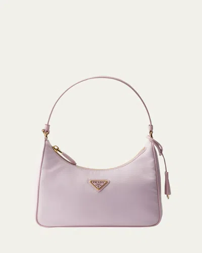 Prada Re-edition 2005 Mini Nylon Shoulder Bag In F0wzt Alabastro 1
