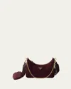 Prada Re-edition 2005 Re-nylon Bag With Saffiano Mini Bag In Burgundy