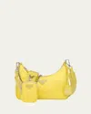 Prada Re-edition 2005 Re-nylon Bag With Saffiano Mini Bag In F0322 Cedro