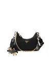 Prada Re-edition 2005 Re-nylon And Saffiano Leather Bag With Charm