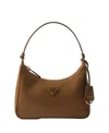 Prada Re-edition 2005 Re-nylon And Saffiano Mini Bag In Brown