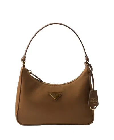 Prada Re-edition 2005 Re-nylon And Saffiano Mini Bag In Brown