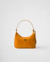 Prada Womens Orange Re-edition 2005 Mini Recycled-nylon And Leather Shoulder Bag In Amber