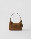 Prada Re-edition 2005 Re-nylon And Saffiano Mini Bag In Brandy