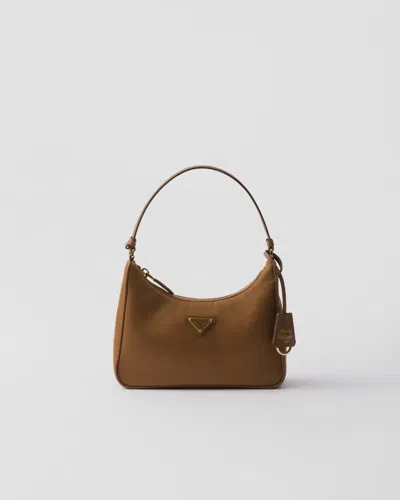 Prada Re-edition 2005 Re-nylon And Saffiano Mini Bag In Brandy
