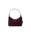 Prada Re-edition 2005 Re-nylon And Saffiano Mini Bag In Burgundy
