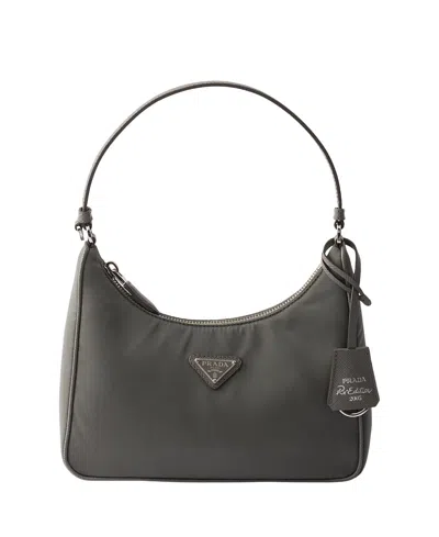 Prada Re-edition 2005 Re-nylon And Saffiano Mini Bag In Gray