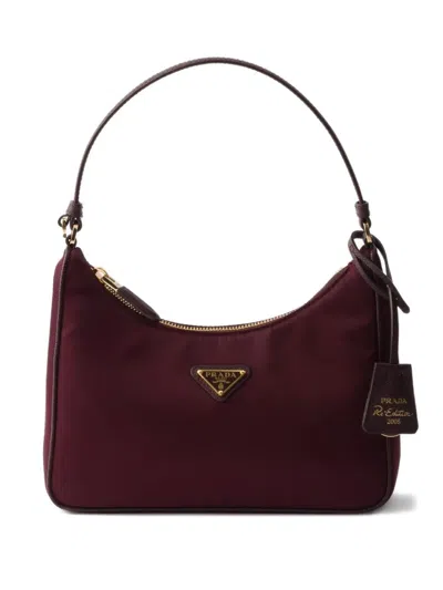 Prada Re-edition 2005 Re-nylon And Saffiano Mini Bag In Red