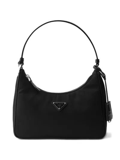 Prada Mini 2005 Re-edition Triangle-logo Shoulder Bag In Red