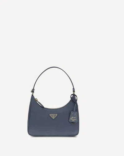 Prada Re-edition 2005 Re-nylon And Saffiano Shoulder Bag In Blue