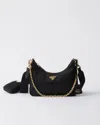 Prada Re-edition 2005 Nylon Shoulder Bag In Black