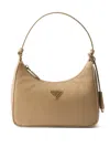 Prada Re-edition 2005 Mini Nylon Shoulder Bag In Brown