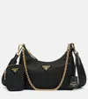 Prada Re-edition 2005 Nylon Shoulder Bag In Black