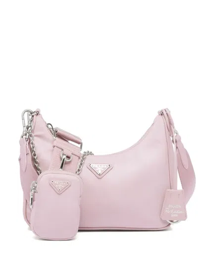 Prada Re-edition 2005 Re-nylon Shoulder Bag In 粉色