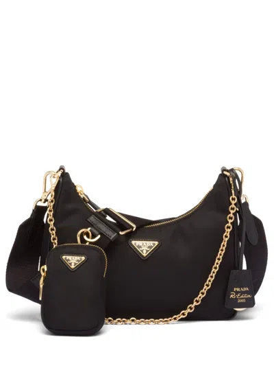 Prada Re-edition 2005 Re-nylon Shoulder Bag In Black
