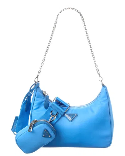 Prada Re-edition 2005 Re-nylon Shoulder Bag In Blue