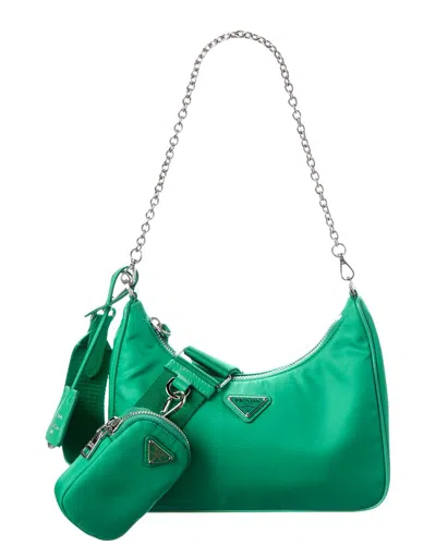 Prada Re-edition 2005 Re-nylon Shoulder Bag In Green