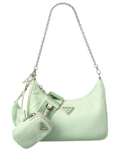 Prada Re-edition 2005 Re-nylon Shoulder Bag In Green