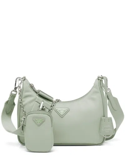 Prada Re-edition 2005 Re-nylon Shoulder Bag In Green