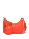 Prada Re-edition 2005 Re-nylon Shoulder Bag In Orange