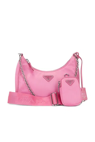 Pre-owned Prada Re-edition 2005 Re-nylon Shoulder Bag In Pink