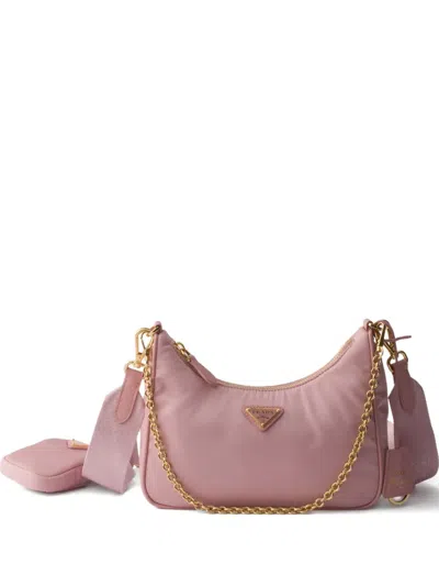 Prada Re-edition 2005 Re-nylon Shoulder Bag In Pink