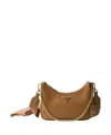Prada Re-edition 2005 Saffiano Leather Shoulder Bag In Brown