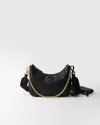 Prada Re-edition 2005 Saffiano Leather Shoulder Bag In Black
