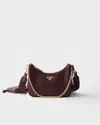 Prada Burgundy Leather Re-edition 2005 Shoulder Bag In Burgundy