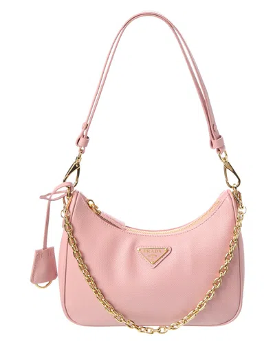 Prada Re-edition 2005 Saffiano Leather Mini Bag In Pink