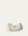 Prada Re-edition 2005 Saffiano Leather Shoulder Bag In F02en Bianco 0 1