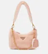 Prada Re-edition 2005 Shearling Shoulder Bag In Orchidea