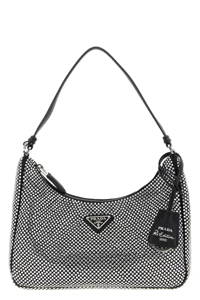 Prada ' Re-edition 2005' Shoulder Bag In Black