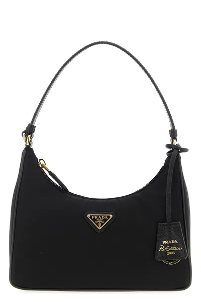 Prada ' Re-edition 2005' Shoulder Bag In Black