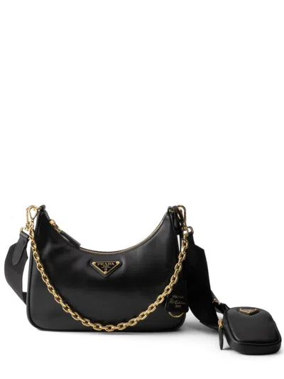 Prada Re-edition 2005 Shoulder Bag In Black