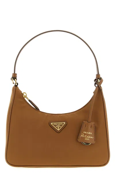 Prada ' Re-edition 2005' Shoulder Bag In Brown