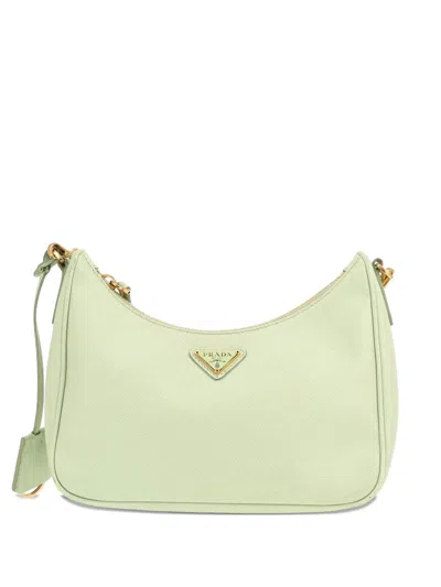 Pre-owned Prada Re-edition 2005 Shoulder Bag In Green