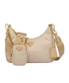 Prada Re-edition 2005 Shoulder Bag In Nude