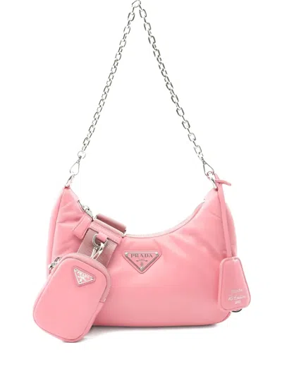 Pre-owned Prada Re-edition 2005 Shoulder Bag In Pink