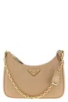Prada ' Re-edition 2005' Shoulder Bag In Sand