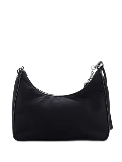 Pre-owned Prada Re-edition 2005 Shoulder Bag Tessuto Small Crossbody Bag In Black