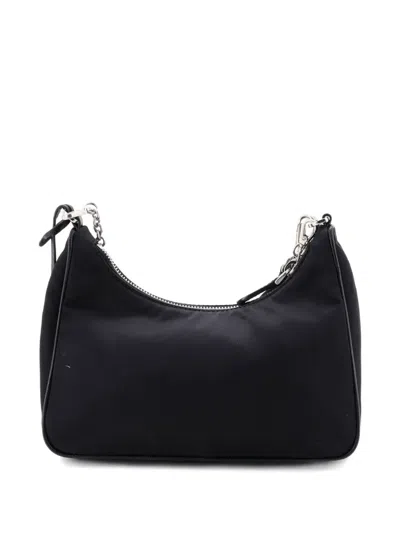 Pre-owned Prada Re-edition 2005 Shoulder Bag Tessuto Small Crossbody Bag In Black