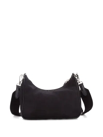 Pre-owned Prada Re-edition 2005 Shoulder Bag Tessuto Small Crossbody Bag In Black