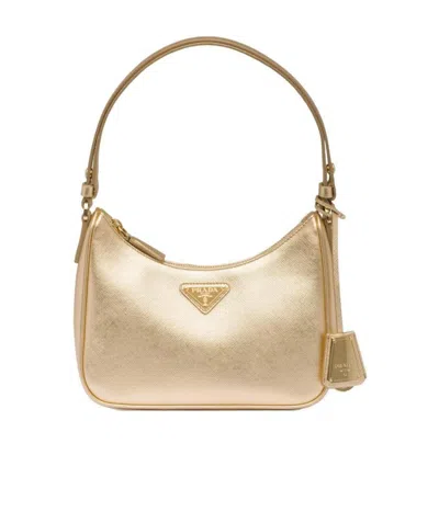 Prada Re-edition 2005 Shoulder Bag In Yellow