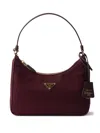 Prada Re-edition 2005 Triangle-logo Mini Bag In Red