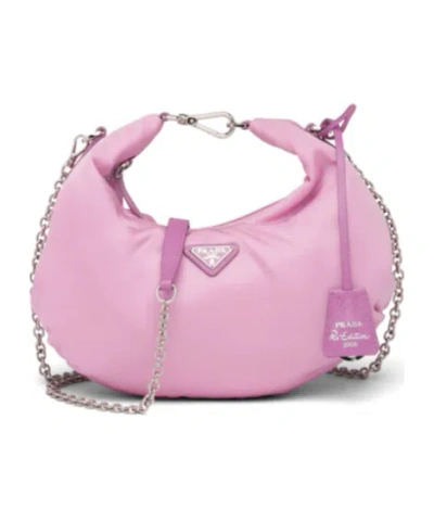Prada Re-edition 2006 Logo Shoulder Bag In Pink