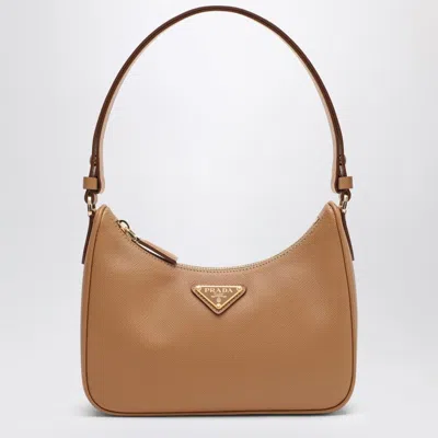 Prada Re-edition Beige Mini Bag In Saffiano Women In Pink