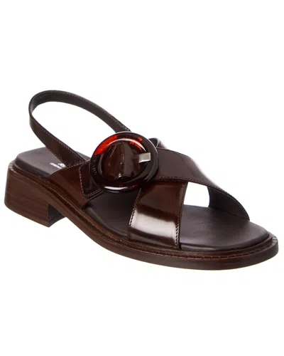 Prada Re-edition Brushed Leather Sandal