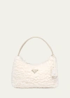 Prada Re-edition Cashmere Pouch Shoulder Bag In F0018 Naturale